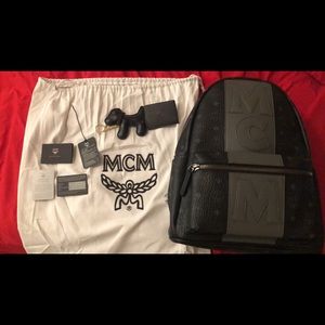 Mcm Stark Logo Backpack